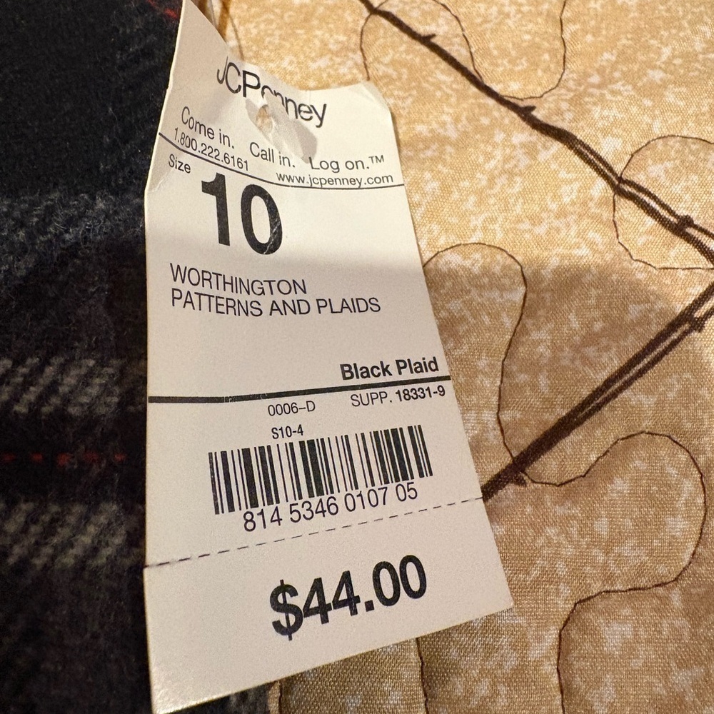 Worthington wool blend plaid maxi skirt with fringe women’s 10 NWT - Picture 10 of 10